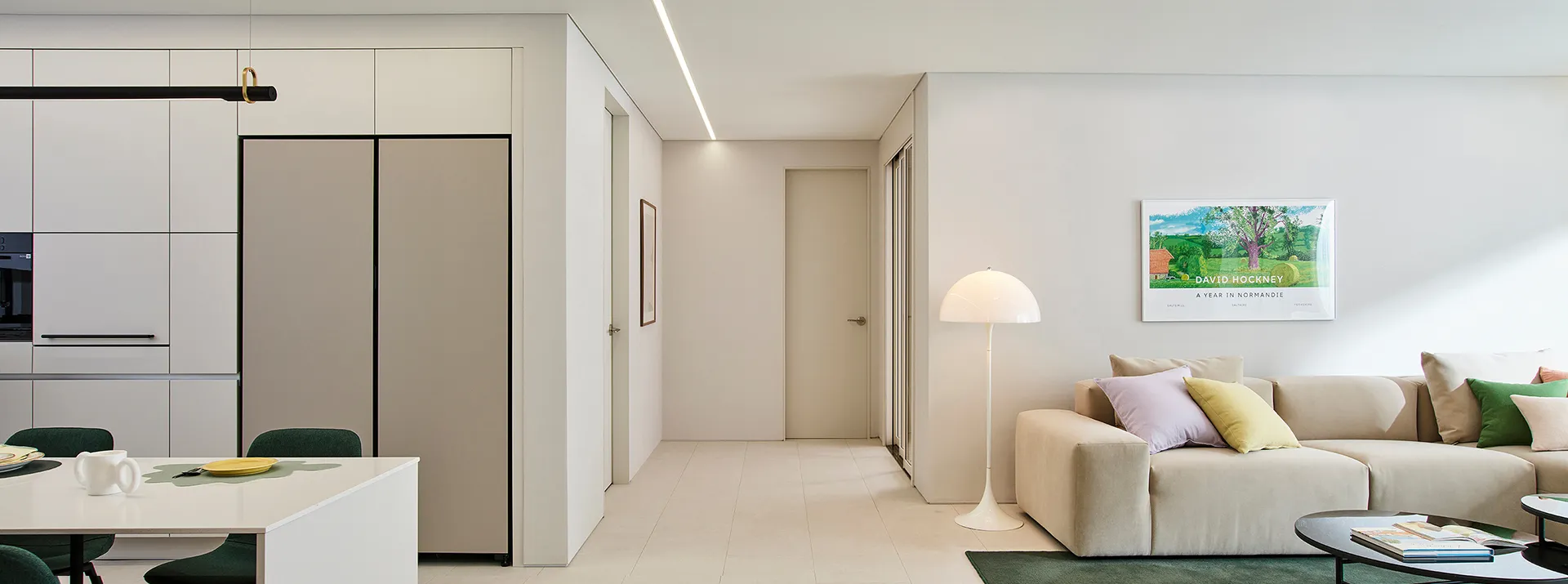 A Hanssem showroom featuring beautifully designed kitchen and living spaces.
