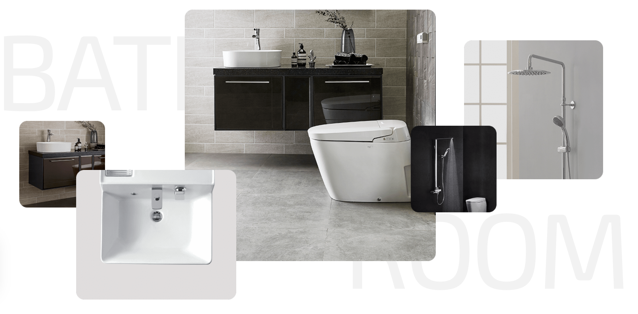 A promotional image from the Daelim Bath website featuring Coohom-generated visuals.