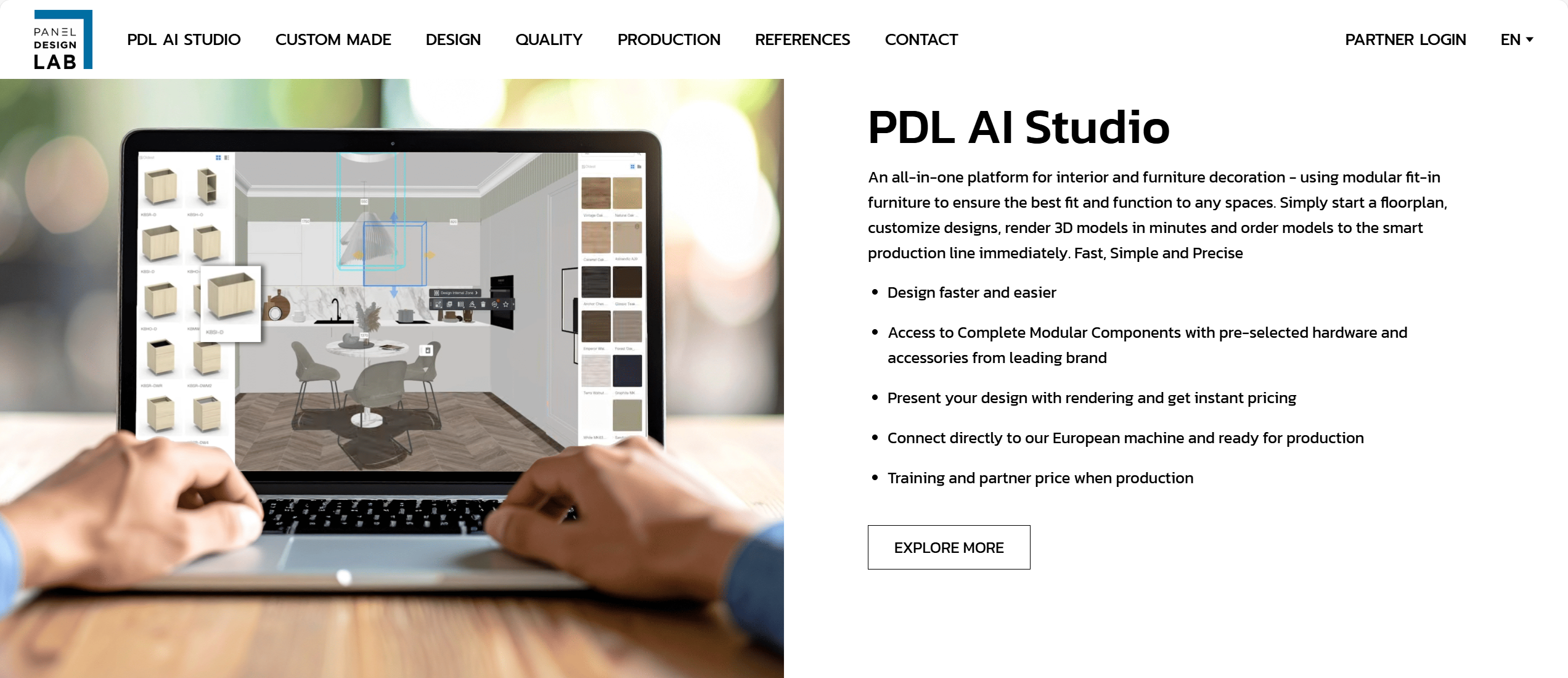 PDL AI Studio, powered by Coohom