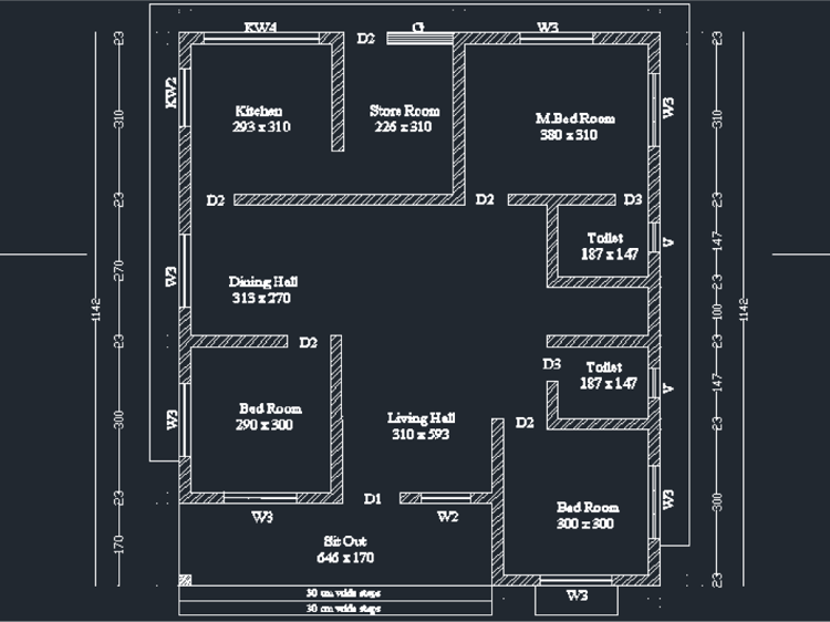 An impressive 2D floor plan for your house | Upwork